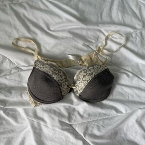 apt 9 gray and cream lace bra 36a